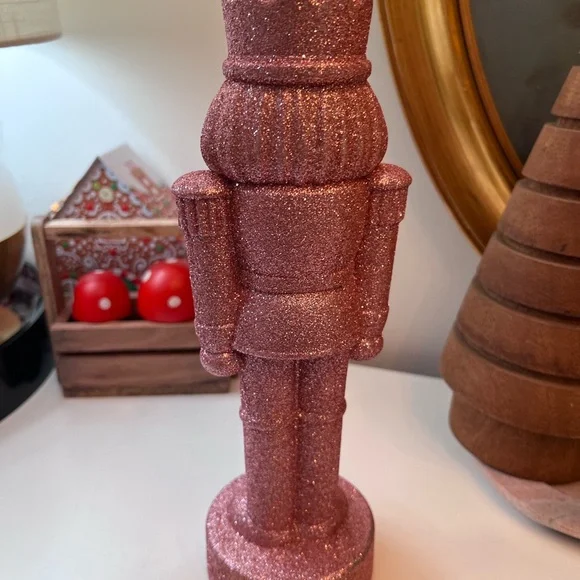 Pink Glitter Nutcracker Figurine - Picture 5 of 9